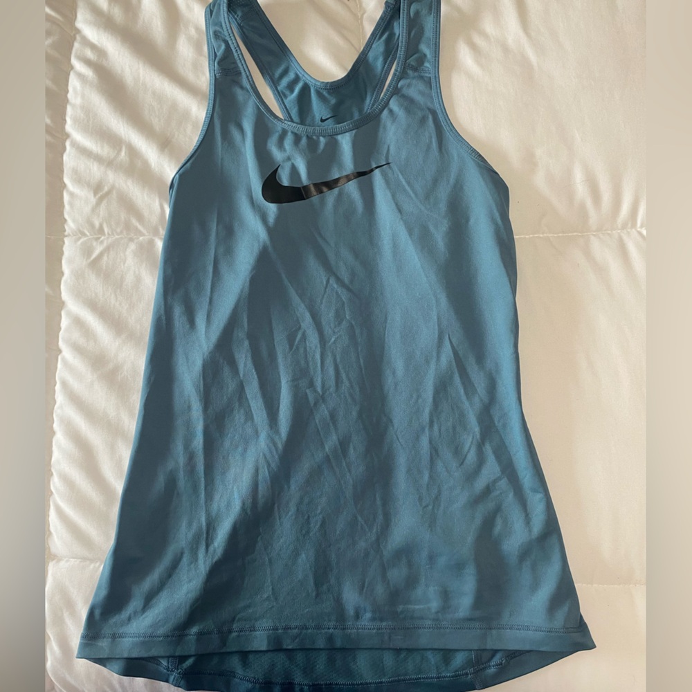 Nike Green Fitted Tank Top Athletic Performance